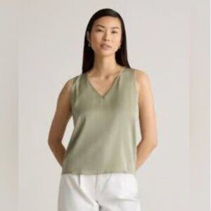 Quince Washable Stretch Silk V-Neck Tank Top